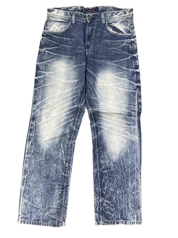 Farkut 22oz sininen denim ryppypesty - Farkut - FAR63 - 1