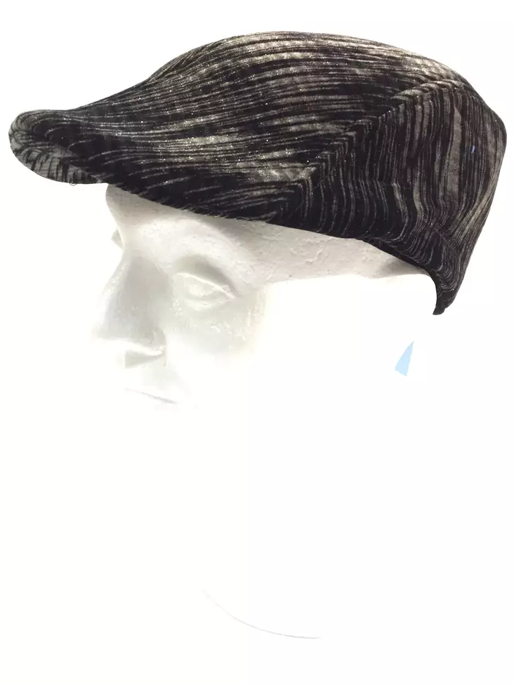 Flat Cap, Plyysi, harmaamusta - Flat Capit - LC493 - 1