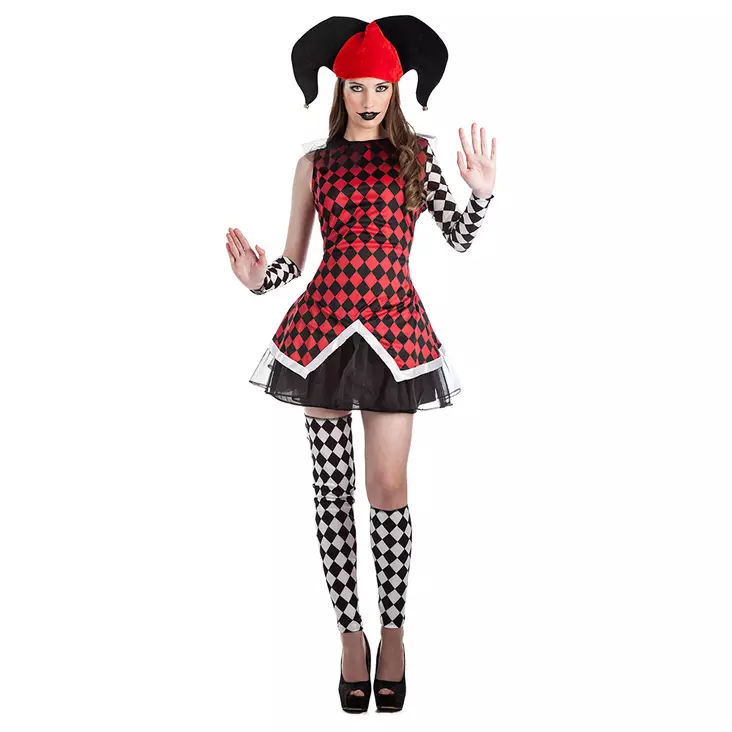 Harlekiini Lady asu, M/L-koko - Puuhkat ja naamiaisasut - HOR643 - 1