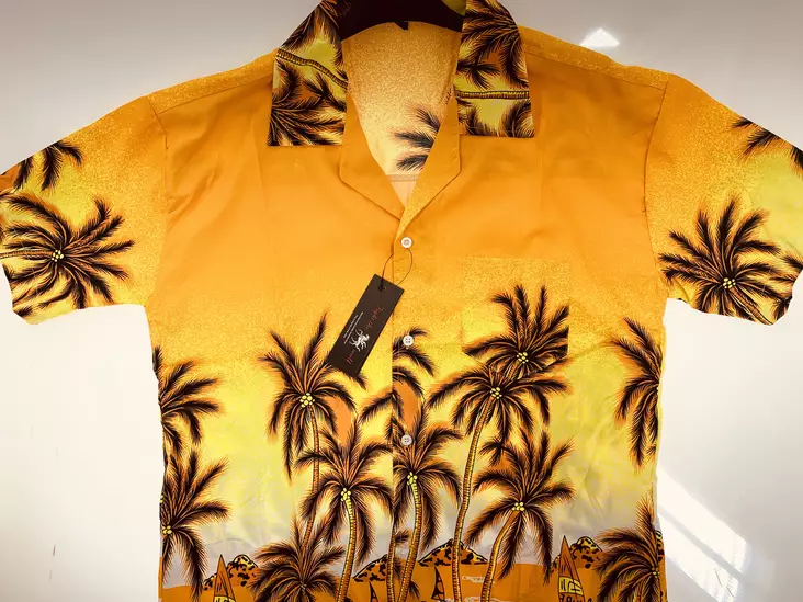 Havaijipaita palmut, keltainen - Kauluspaidat - KP223 - 1