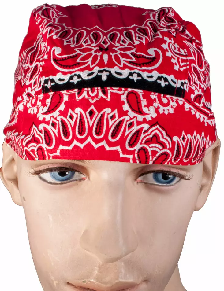 Headwrap-punainen-valkoiset kuviot-HW153 - Headwrapit - HW153 - 1