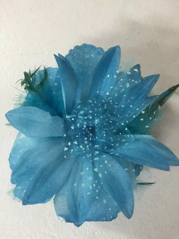 Hiuskoriste,iso kukka klipsillä,sininen - Hiuskoristeet - PIN43 - 1