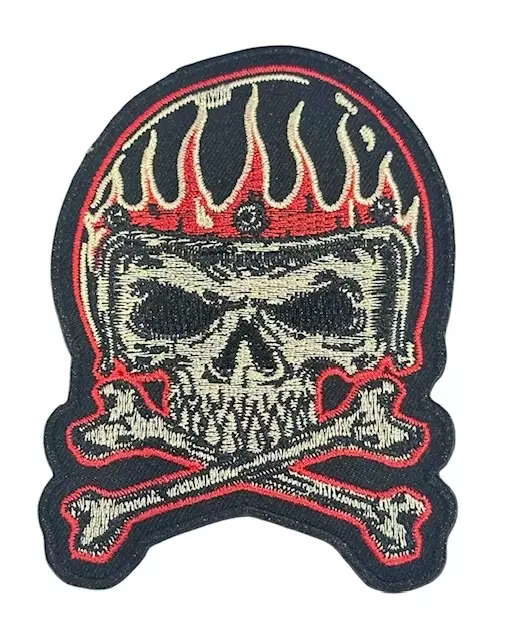 Kangasmerkki Helmet Skull - Kangasmerkit - K1673 - 1