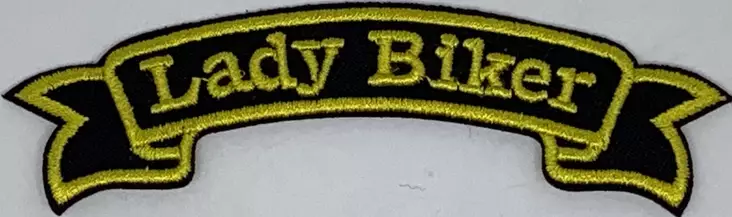 Kangasmerkki Lady Biker liehuva - Kangasmerkit - K1493 - 1