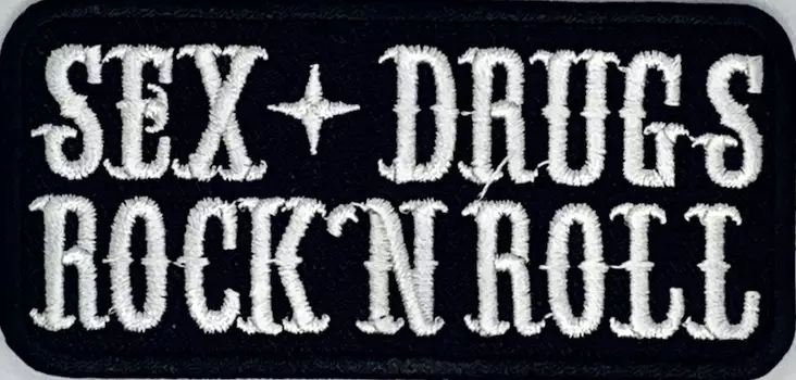Kangasmerkki Sex drugs rock n roll - Kangasmerkit - K1523 - 1