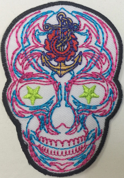 Sugar Skull-Ankkuri - Kangasmerkit - K1253 - 1