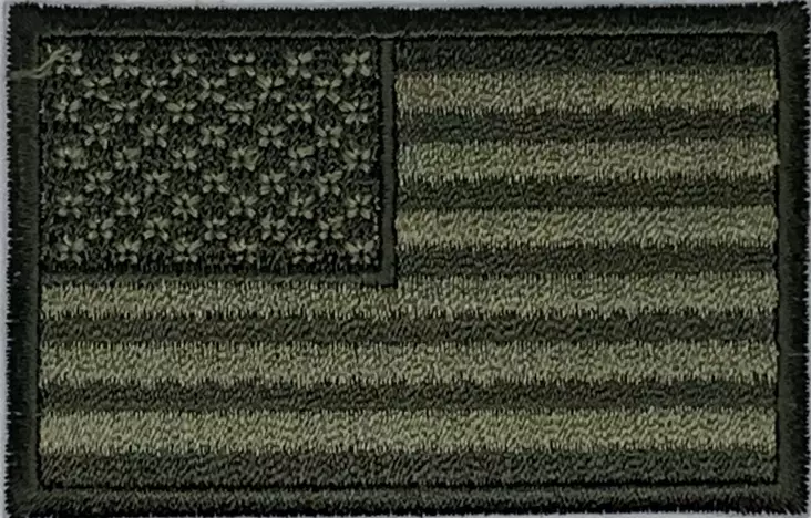 Kangasmerkki USA lippu vihreä - Kangasmerkit - K1483 - 1