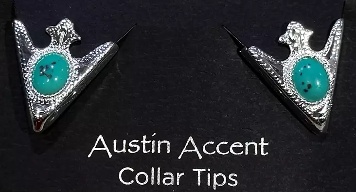 Kaulusklipsi Turkoosi kivi - Korut ja kellot - KAUL3 - 1