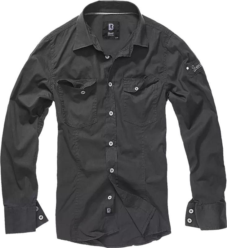 Kauluspaita Brandit slim musta - Kauluspaidat - KP203 - 7