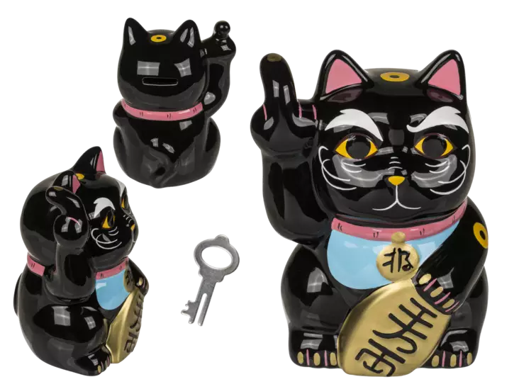 Keraaminen säästölipas, musta - Astiat - LKM243 - 1