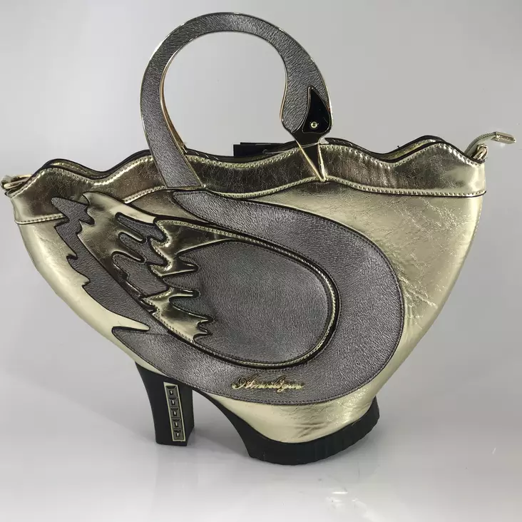 Korkokenkälaukku,kultajoutsen - Laukut - NL663 - 1