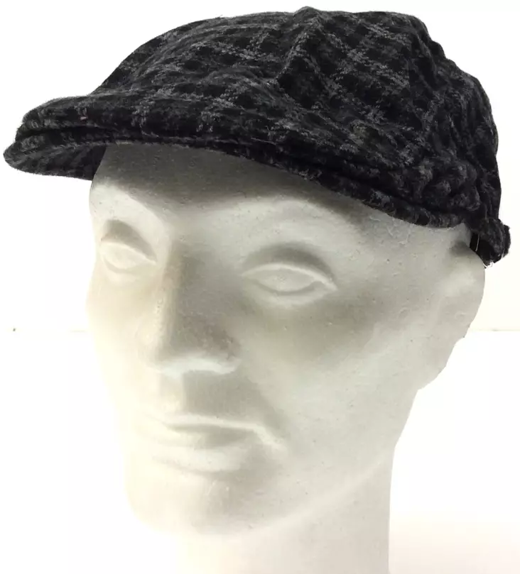 Lätsä, tummanharmaa ruutu flat cap - Flat Capit - LC463 - 1