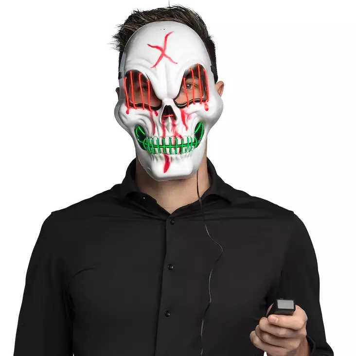 LED naamio Pääkallo - Puuhkat ja naamiaisasut - HOR593 - 1