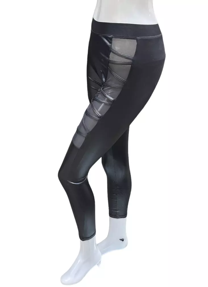 Leggingsit Musta verkkoefektillä - Leggingsit - LEG613 - 1