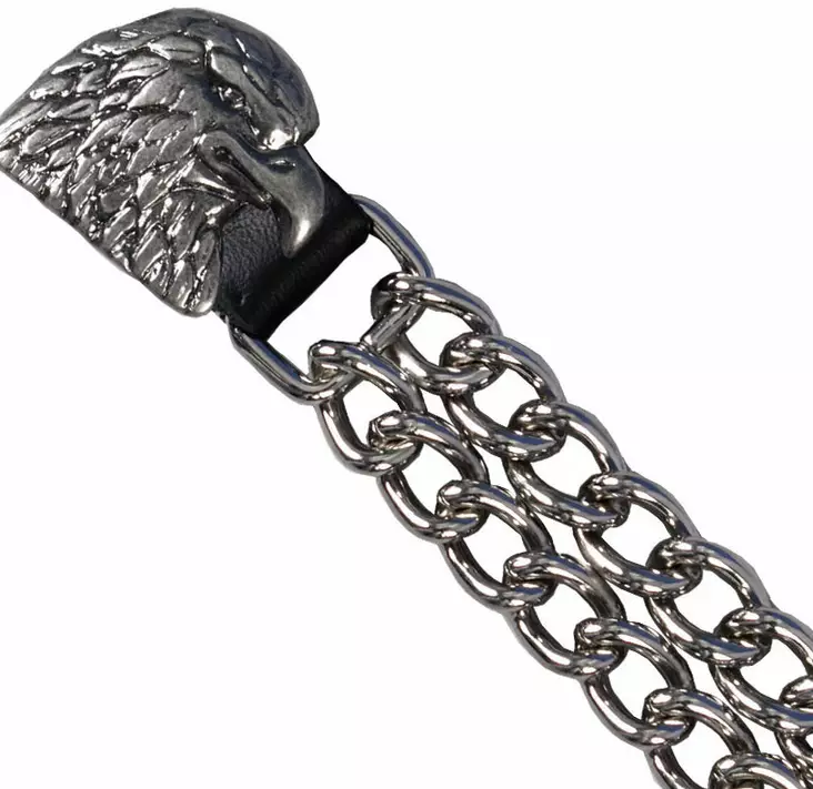 Liiviketju tuplaketju, kotkaneppari - Nahkaliivit - VXC1013 - 1