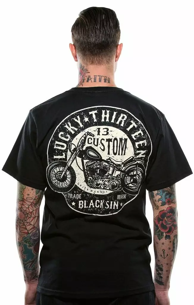 Lucky 13 T-paita Black sin - T-paidat - L1323 - 1