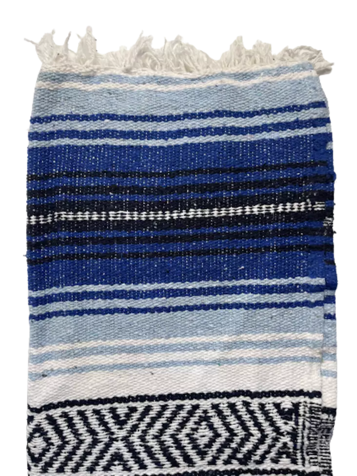 Mexico viltti Cobalt Blue/L. Blue/White - Kodin tekstiilit - MEX33 - 1