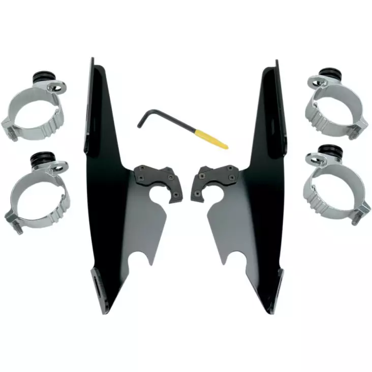 MOUNTING KIT TRIGGER-LOCK MEMPHIS FATS/SLIM-WINDSHIELD BLACK - Tuulilasit ja etumaskit - 23200083 - 1