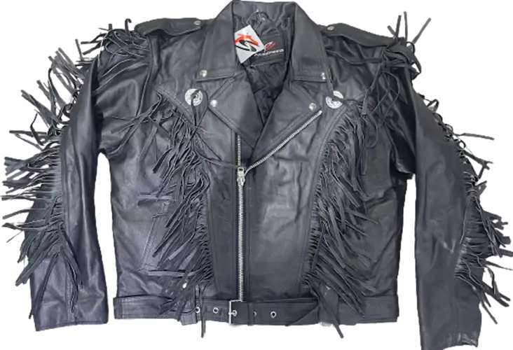 Nahkahapsutakki kotka kohokuvio selässä - Nahkatakit - T543 - 1