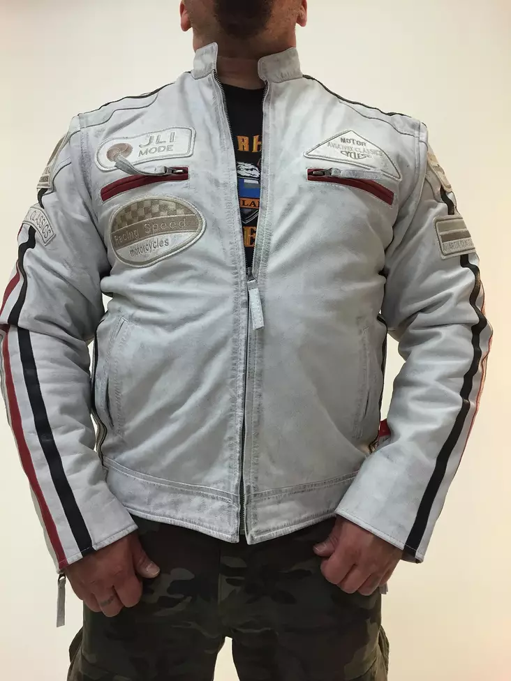 Nahkatakki, JLI Mode, Dirty White - Nahkatakit - T353 - 1