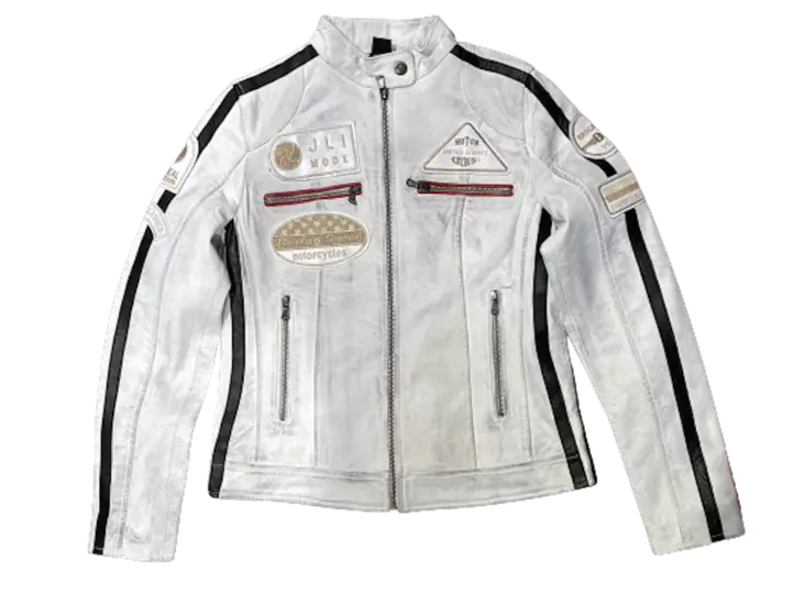 Nahkatakki JLI mode dirty white - Nahkatakit ja -liivit - T513 - 1