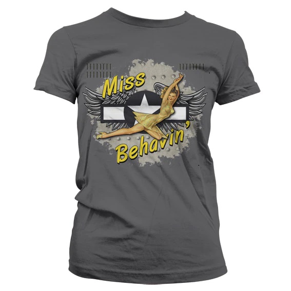 Naisten T-paita Miss Behavin Pin Up - Pitkähihaiset paidat - NP813 - 1