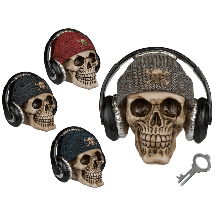 Pääkallo säästökallo 4 väriä - Kallot, Halloweenrekvisiitta - HOR443 - 1