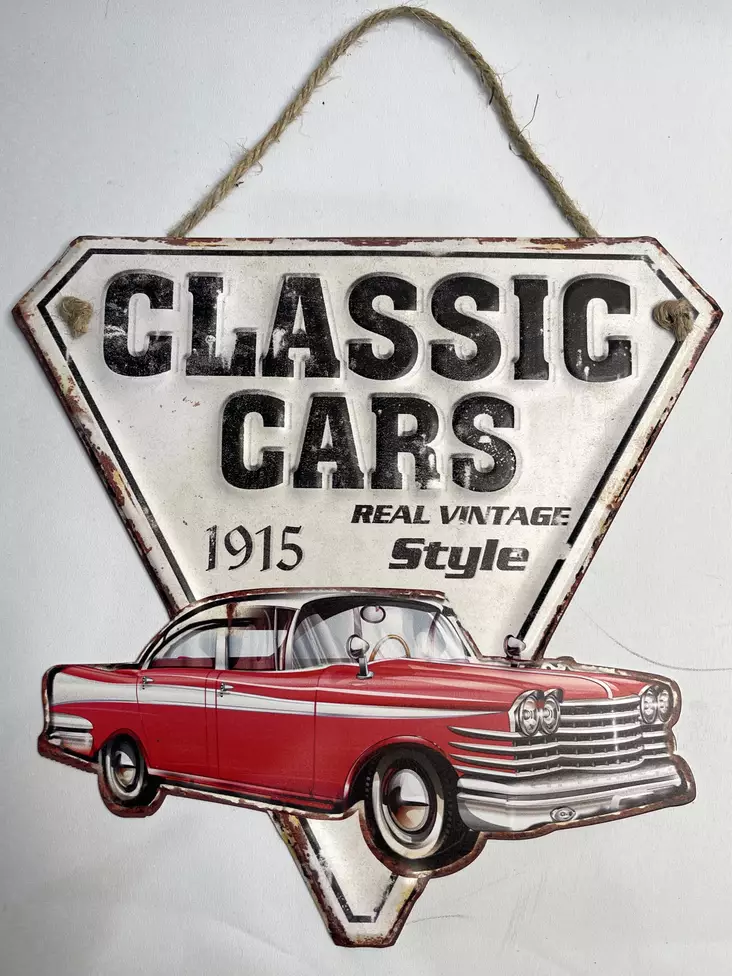 Peltikyltti Classic Cars 30x28cm - Taulut, kehykset - PELT223 - 1