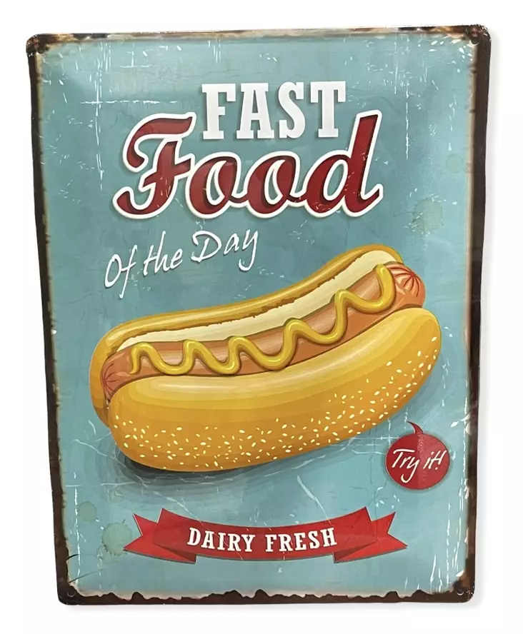 Peltikyltti Hot Dog - Taulut, kehykset - PELT123 - 1