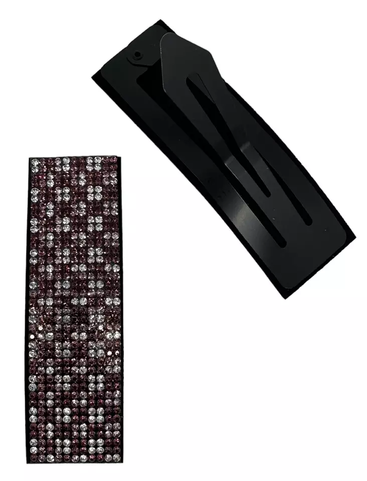 Pinni koristekivillä,punainen suorakaide - Hiuskoristeet - PIN383 - 1