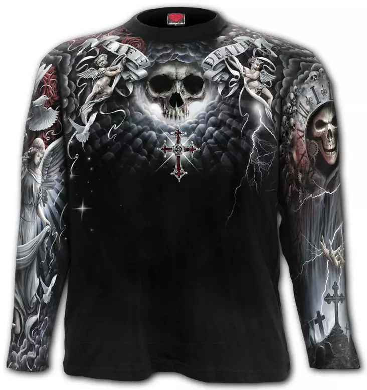 Pitkähiha Spiral Life and Death cross - Pitkähihaiset paidat - SPI103 - 1