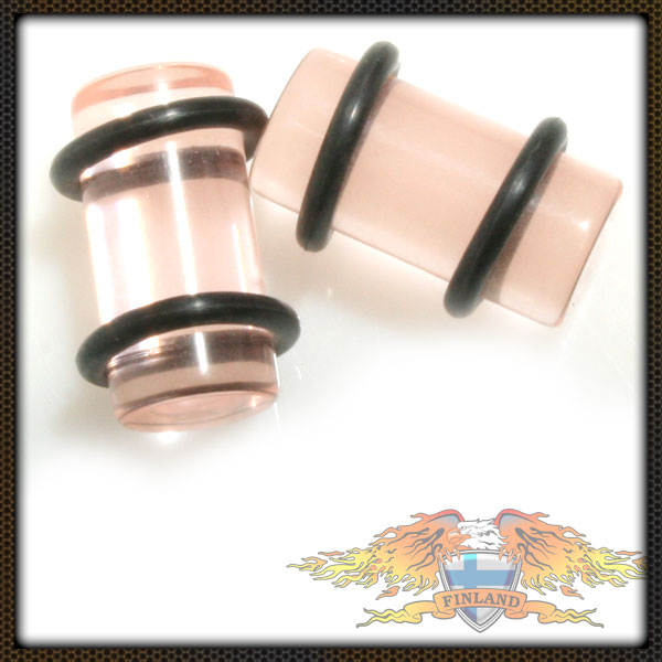 Plugi, vaaleanpunainen, lävistyskoru - Plugit ja tunnelit - PLU13 - 1