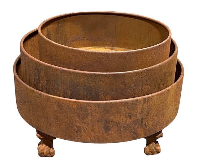 Ruosteen patinoima jalallinen vati - Ruukut, maljakot - ROST13 - 1