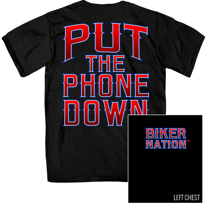 T-paita-Hot Leathers-Put the phone down-etukuva - T-paidat - TP1123 - 1