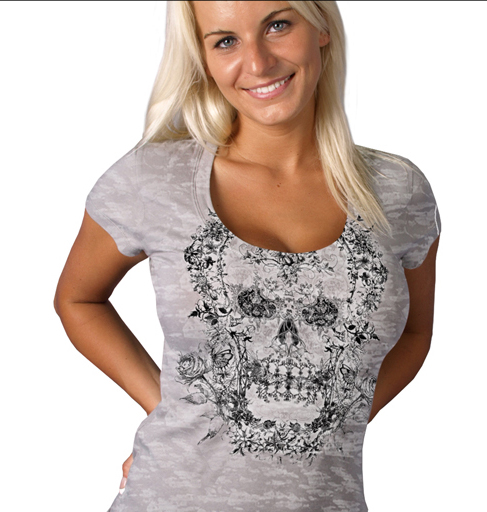 T-paita,Hot Leathers, Victorian Skull - T-paidat - NP613 - 1