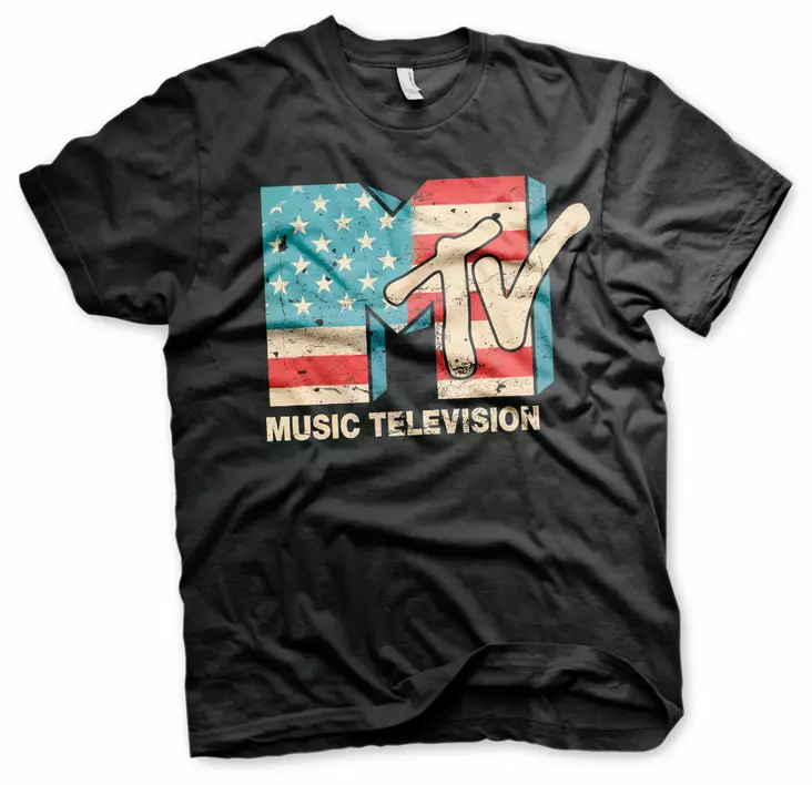 T-paita MTV Distressed USA-Flag - T-paidat - TP1263 - 1