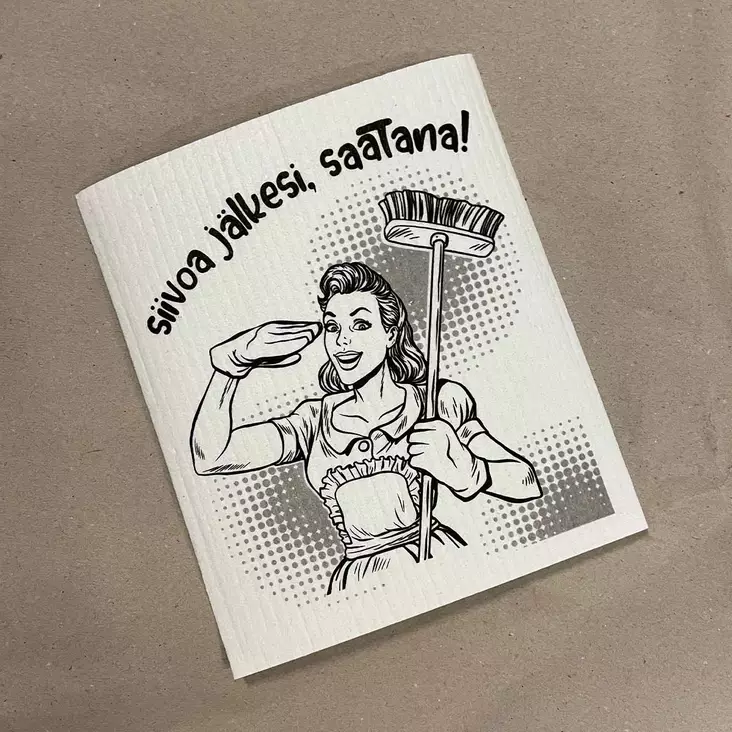 Tiskirätti Siivoa jälkesi ! 17x20cm - Keittiötarvikkeet - RATTI3 - 1