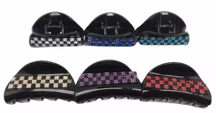 Hiusklipsu kimaltava ralliruutu - Hiuskoristeet - PIN284 - 1