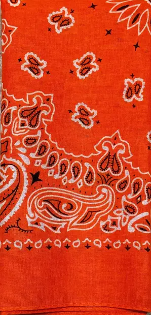 Huivi, oranssi kashmir-kuvio - Huivit - HU524 - 2