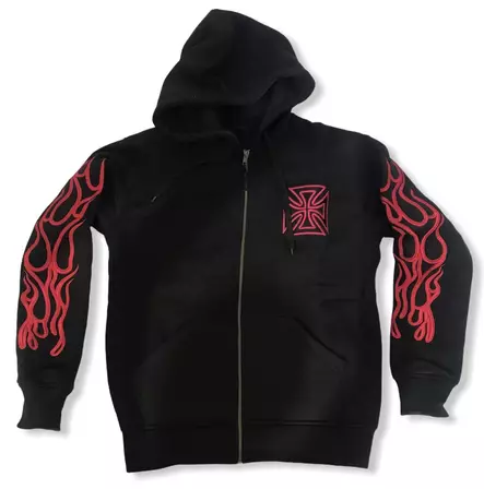 Huppari punaiset liekit malta brodeeratt - Hupparit - CU594 - 12