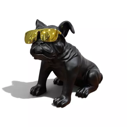 Iso koirapatsas, Musta Bulldog - Koriste-esineet - DOG24 - 1