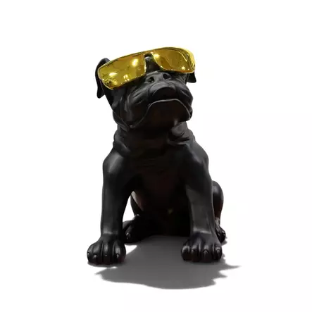 Iso koirapatsas, Musta Bulldog - Koriste-esineet - DOG24 - 2