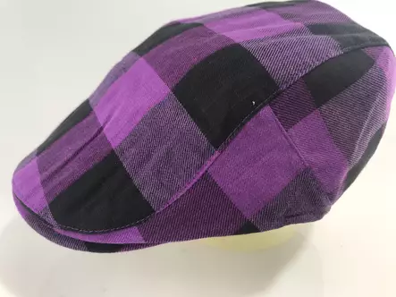 LASTEN flatcap Lila Musta ruutu - Hatut - LC534 - 1