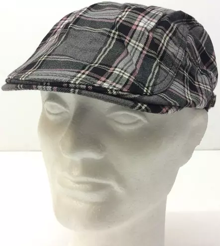 Lätsä, harmaa-pinkki ruutu flat cap - Flat Capit - LC454 - 1