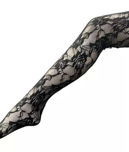 Pitsisukkahousut Rose musta - Sukkahousut - SU334 - 1