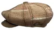 Flatcap 8-panel, Beige ruutuviivoin - Flat Capit - LC824 - 2