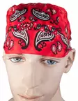 Headwrap, punainen, mustavalko kuviot - Headwrapit - HW154 - 1
