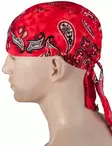 Headwrap, punainen, mustavalko kuviot - Headwrapit - HW154 - 2