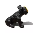 Iso koirapatsas, Musta Bulldog - Koriste-esineet - DOG24 - 4