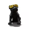 Iso koirapatsas, Musta Bulldog - Koriste-esineet - DOG24 - 2